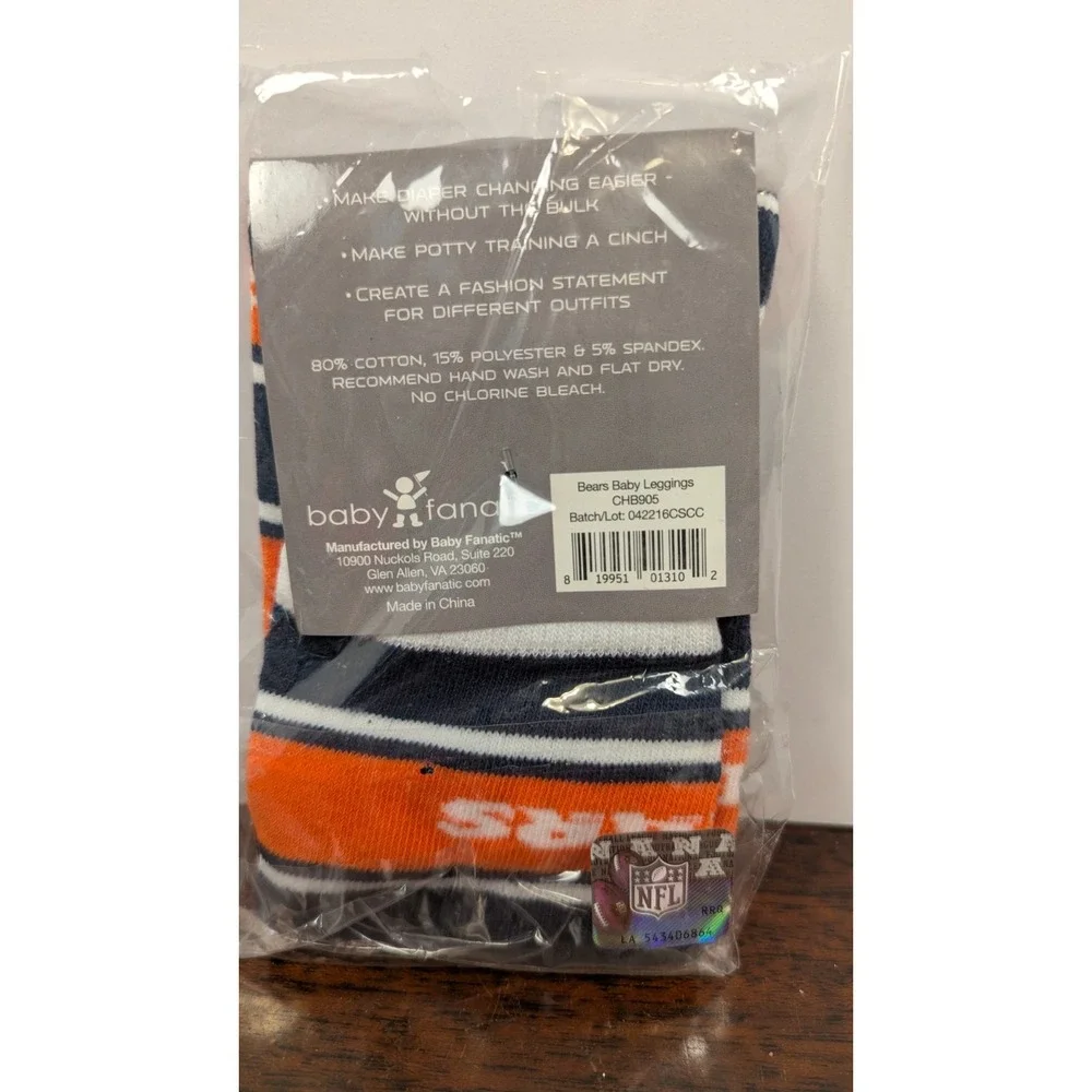 Chicago Bears NFL Baby Leggings Leg Warmers Baby Fanatic Orange Navy CHB905